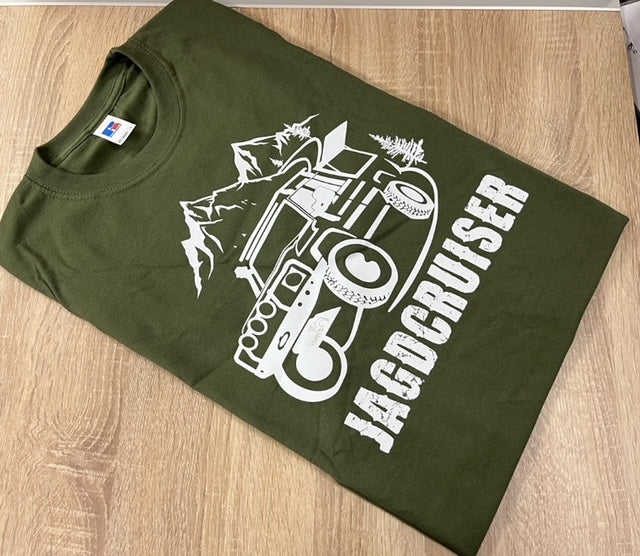 T-Shirt mit Aufdruck Jagdcruiser, grün