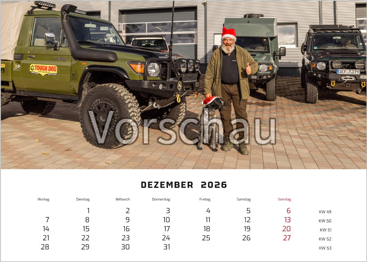 Tom's Kalender Quer Dezember