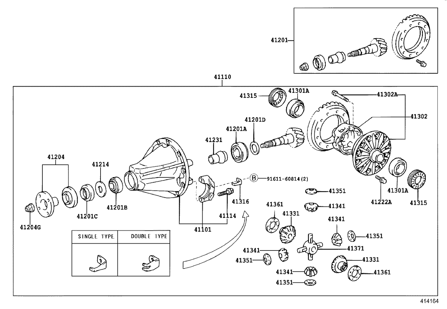 technische Zeichnung Differential 