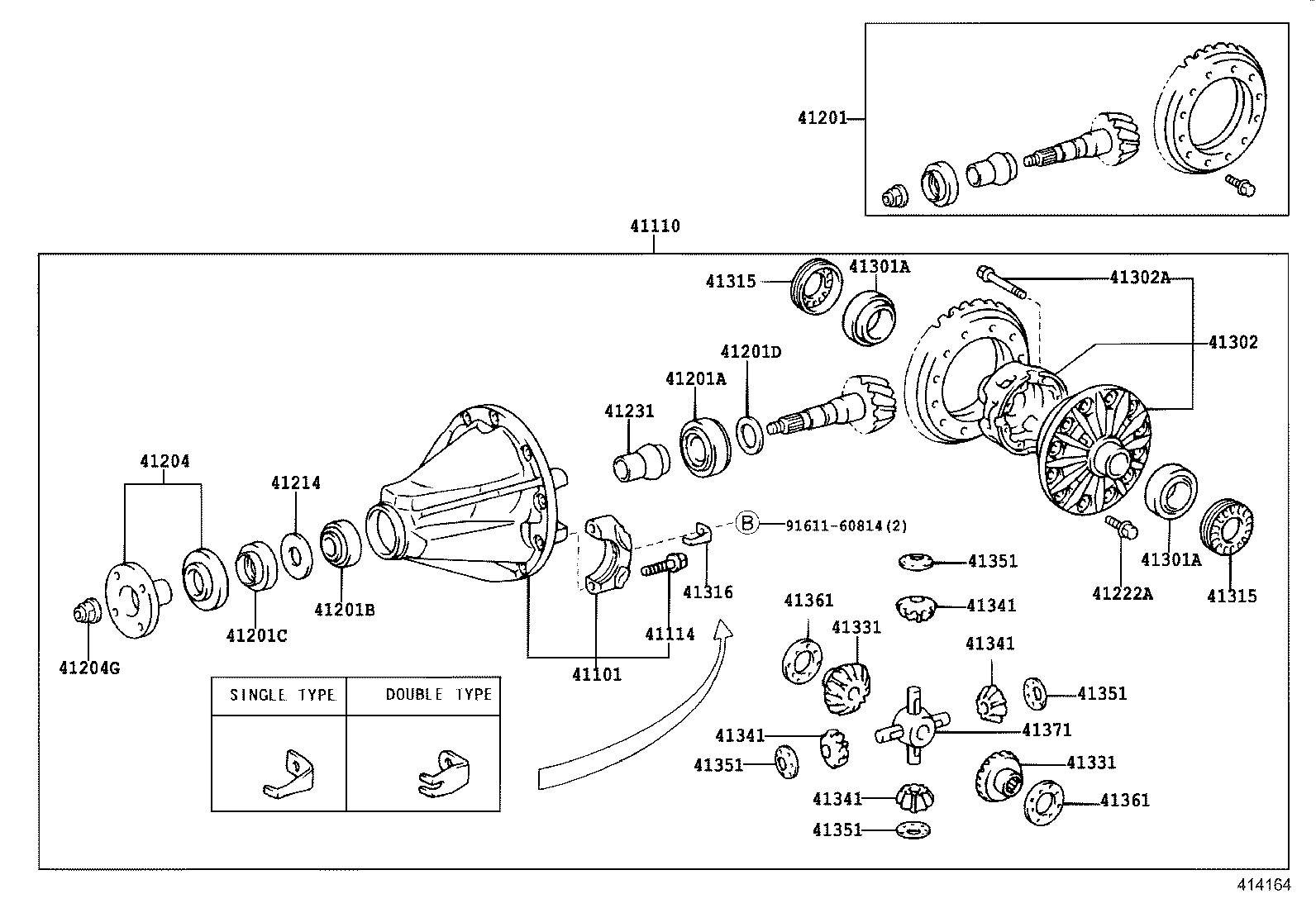 technische Zeichnung Differential 