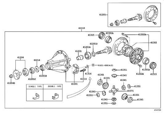 technische Zeichnung Differential 