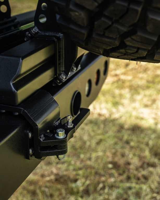 Nahaufnahme Heckstoßstange Toyota Land Cruiser J7