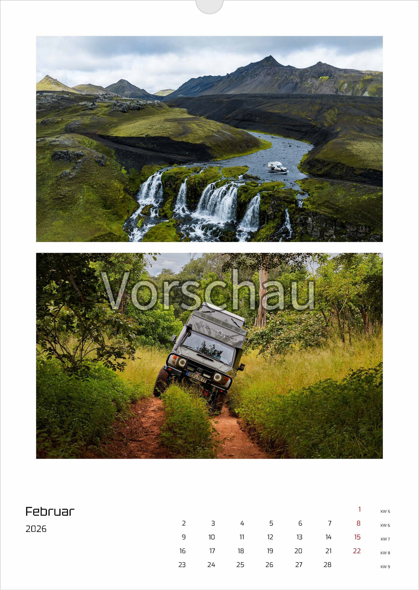 Tom's Kalender Monat Februar