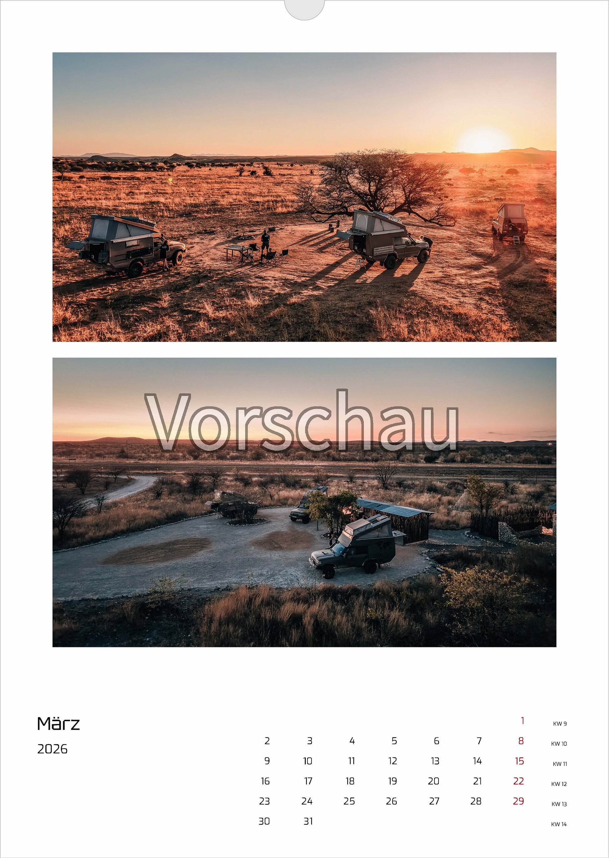 Tom's Kalender Monat März