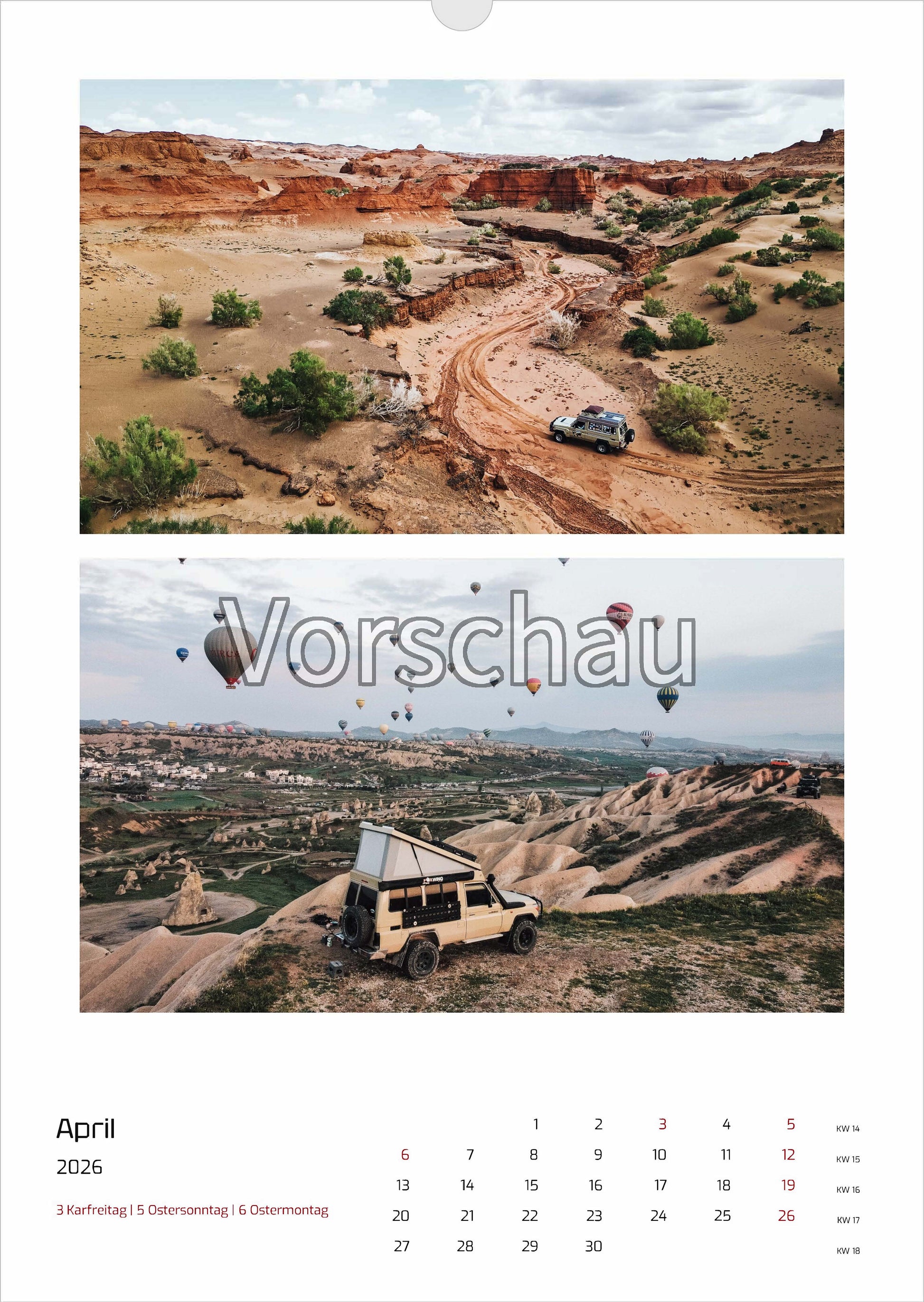 Tom's Kalender Monat April