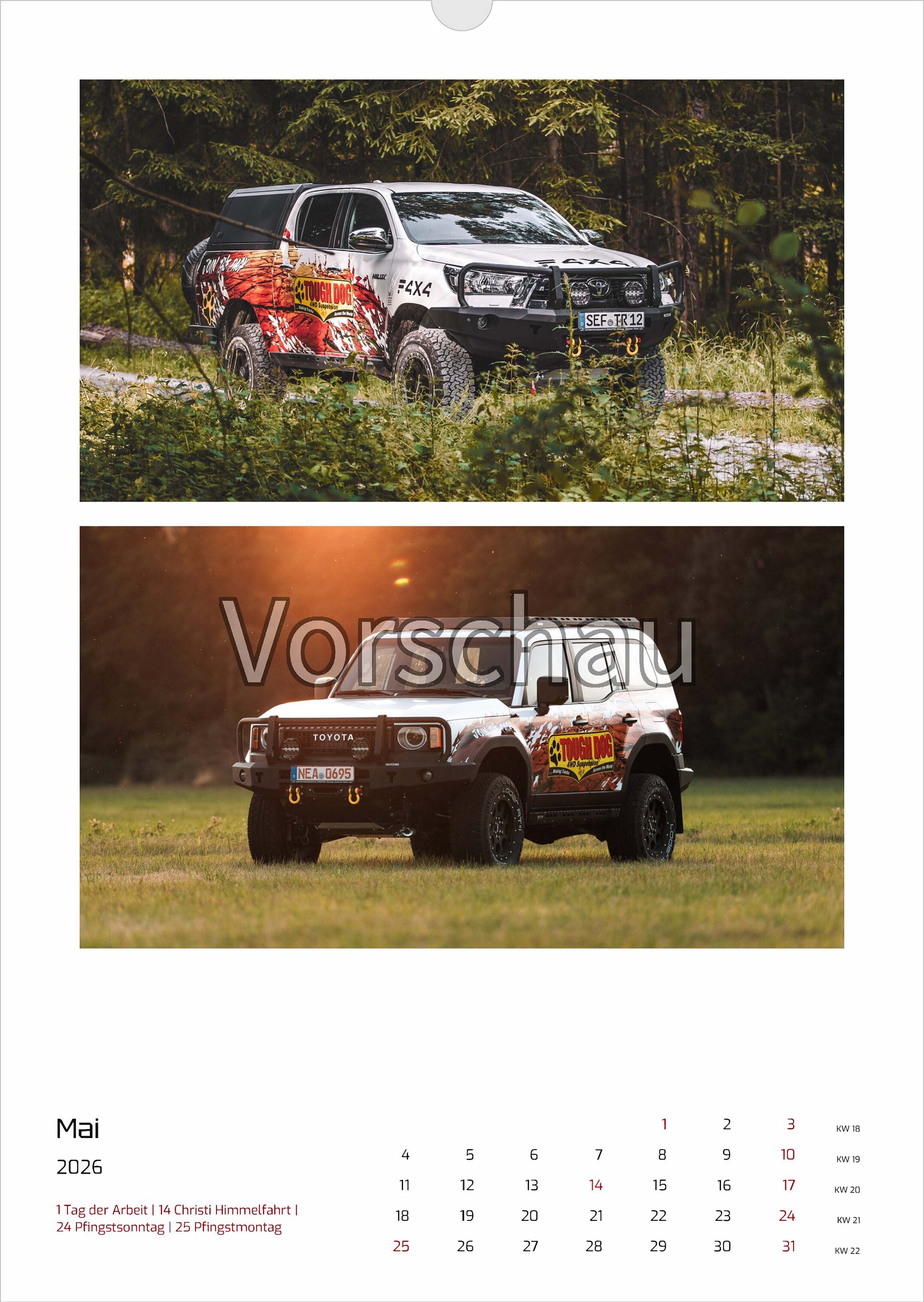 Tom's Kalender Monat Mai