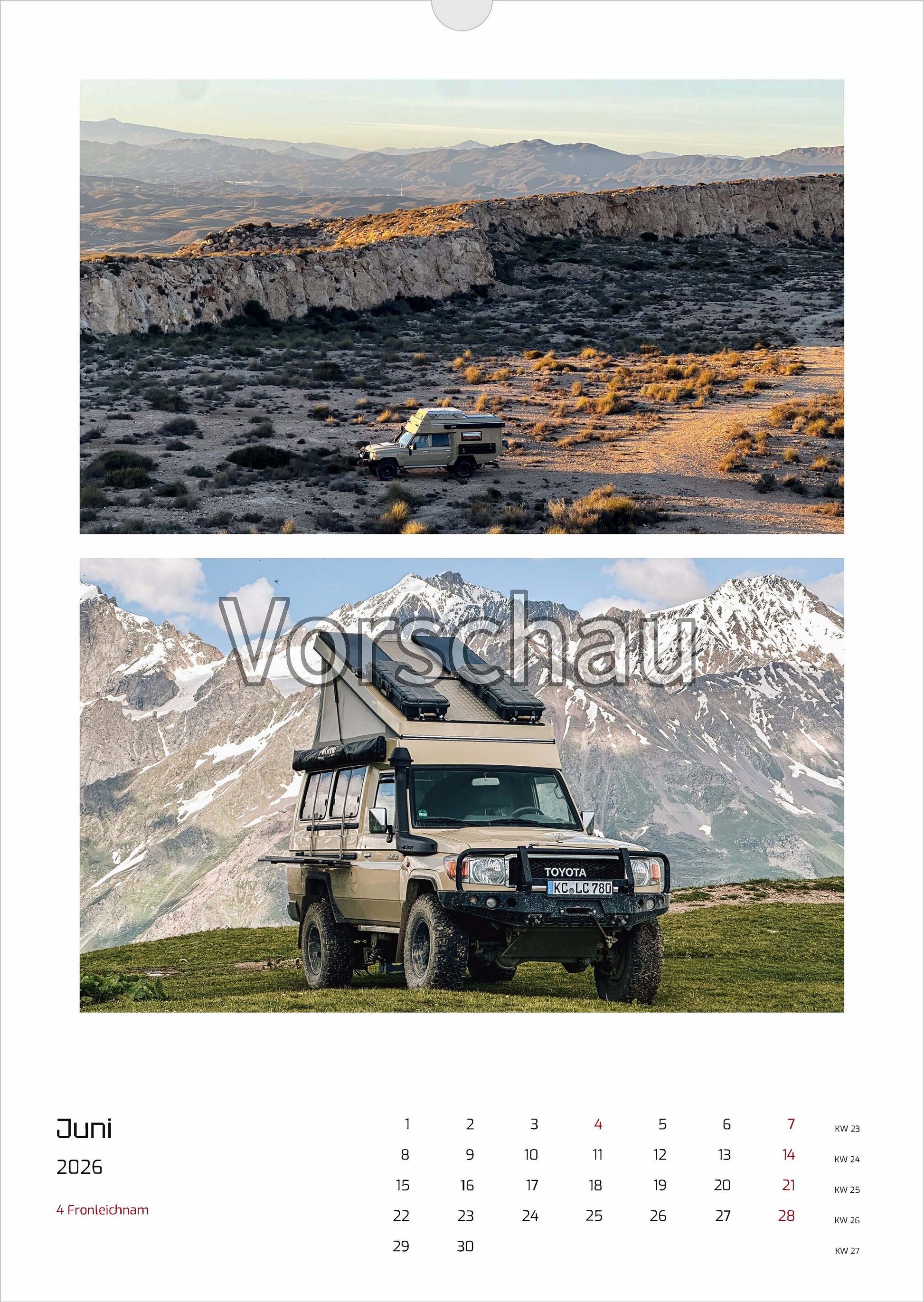 Tom's Kalender Monat Juni