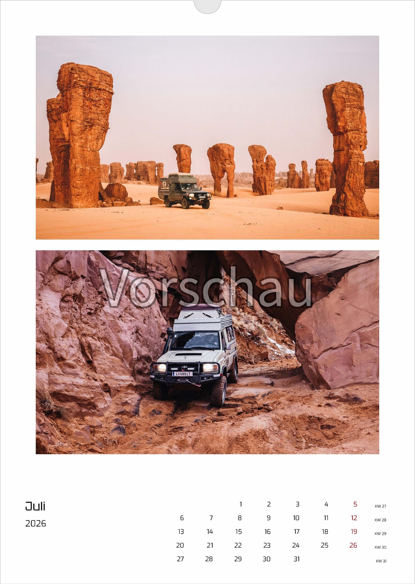 Tom's Kalender Monat Juli