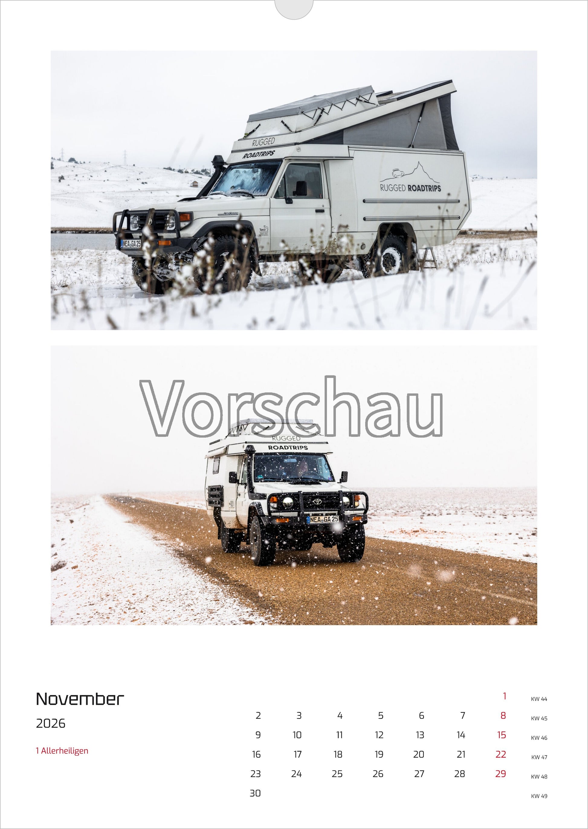 Tom's Kalender Monat November