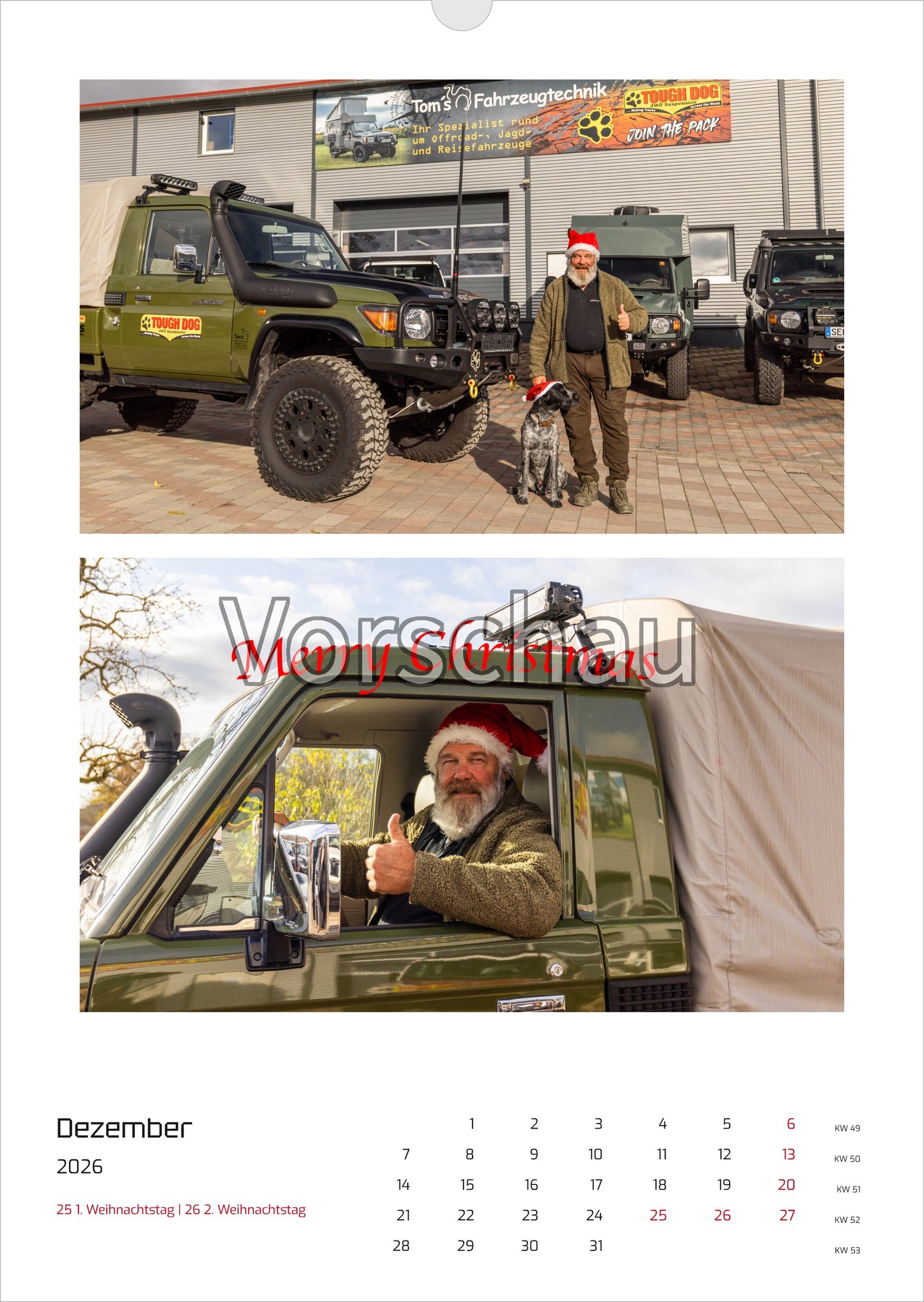 Tom's Kalender Monat Dezember