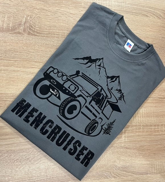 T-Shirt mit Aufdruck Mencruiser grau