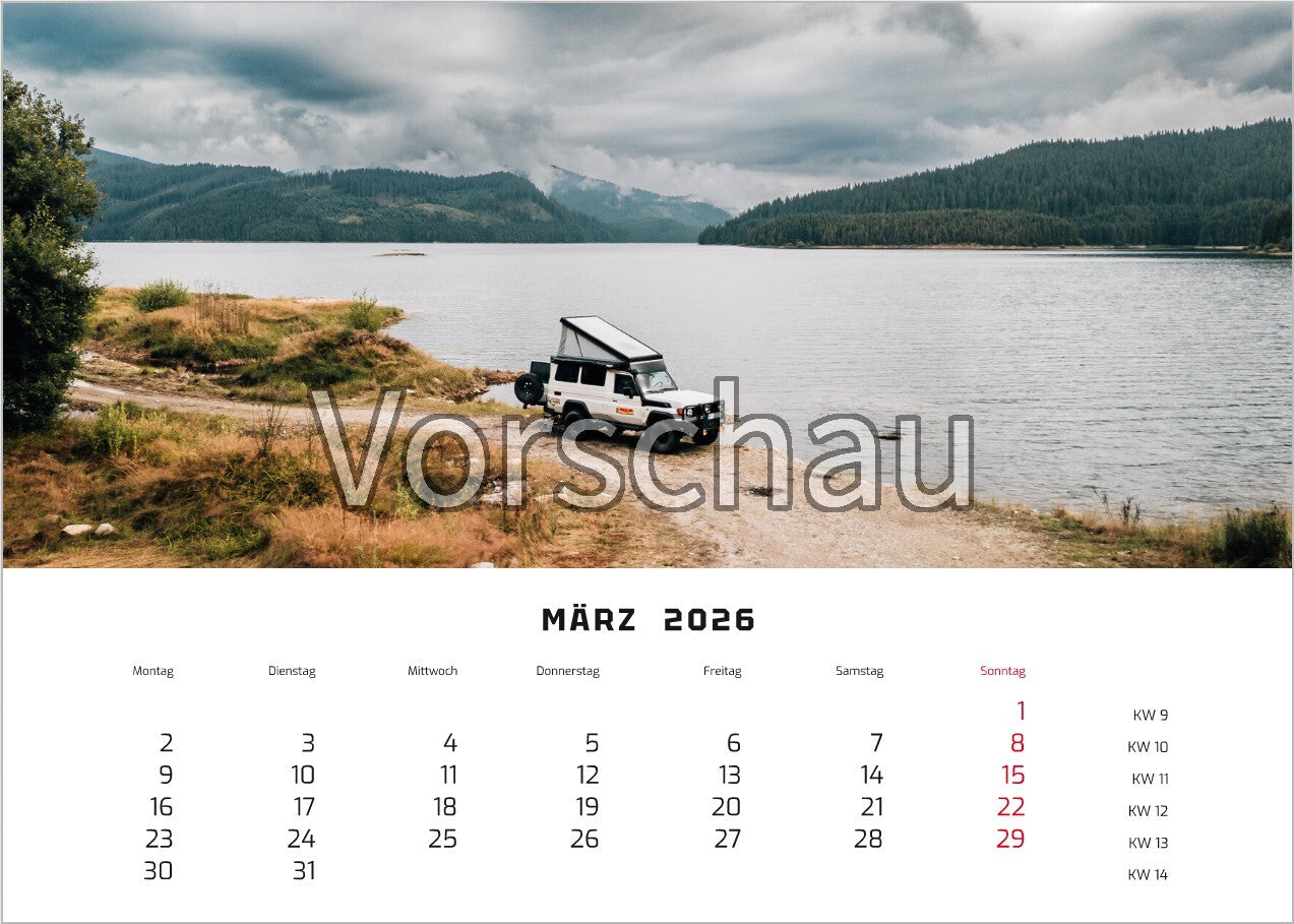 Tom's Kalender Quer März