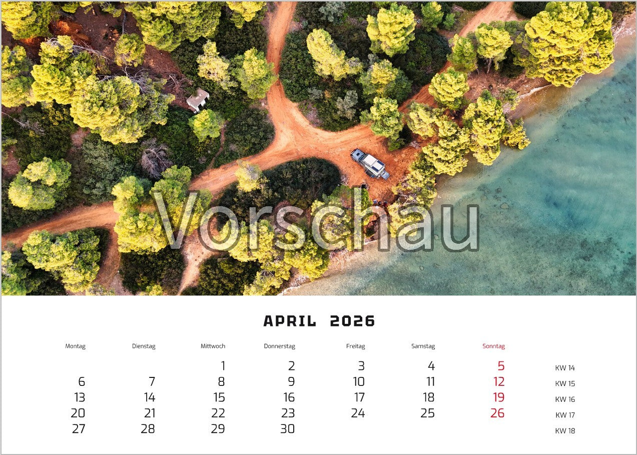 Tom's Kalender Quer April