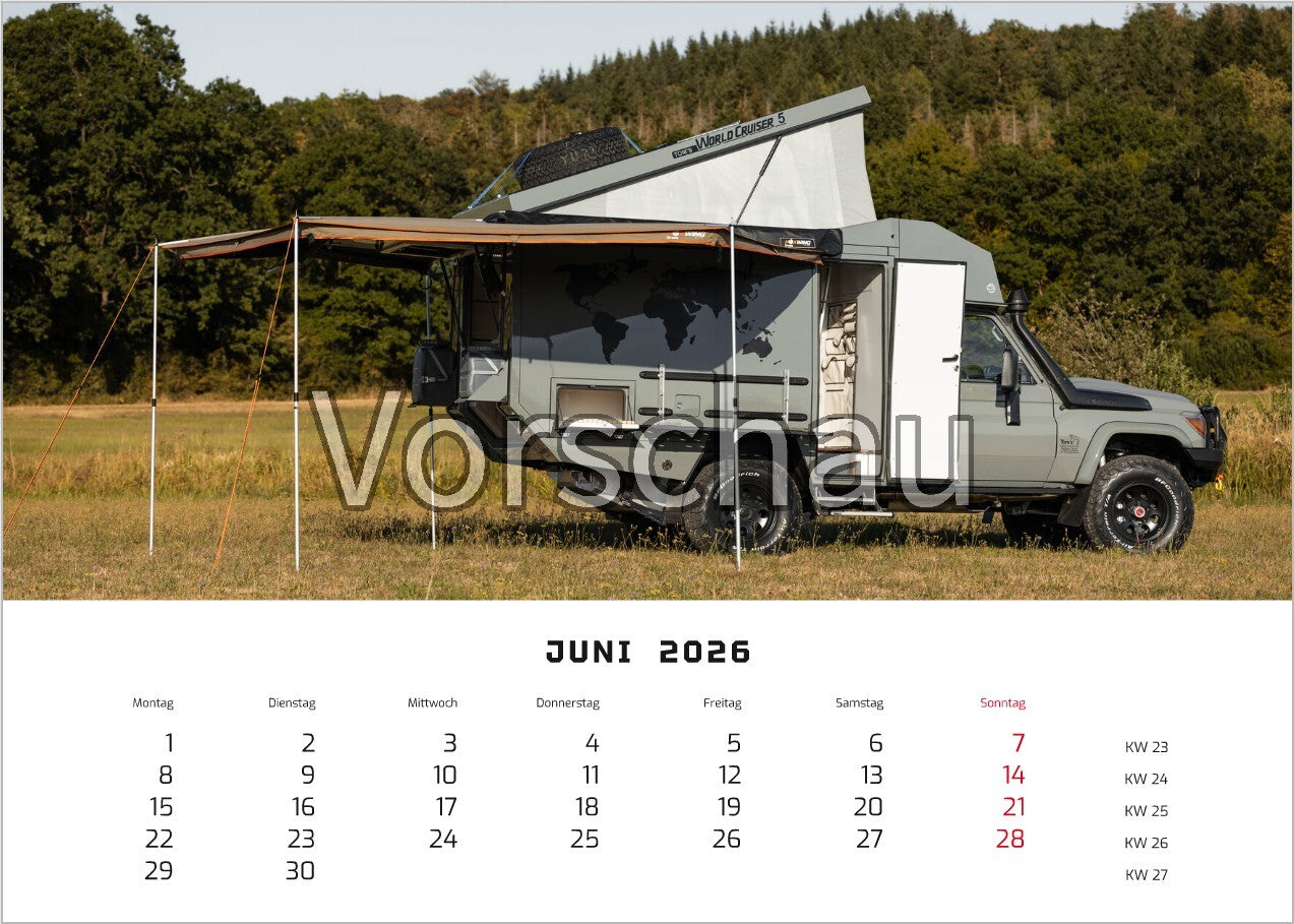 Tom's Kalender Quer Juni