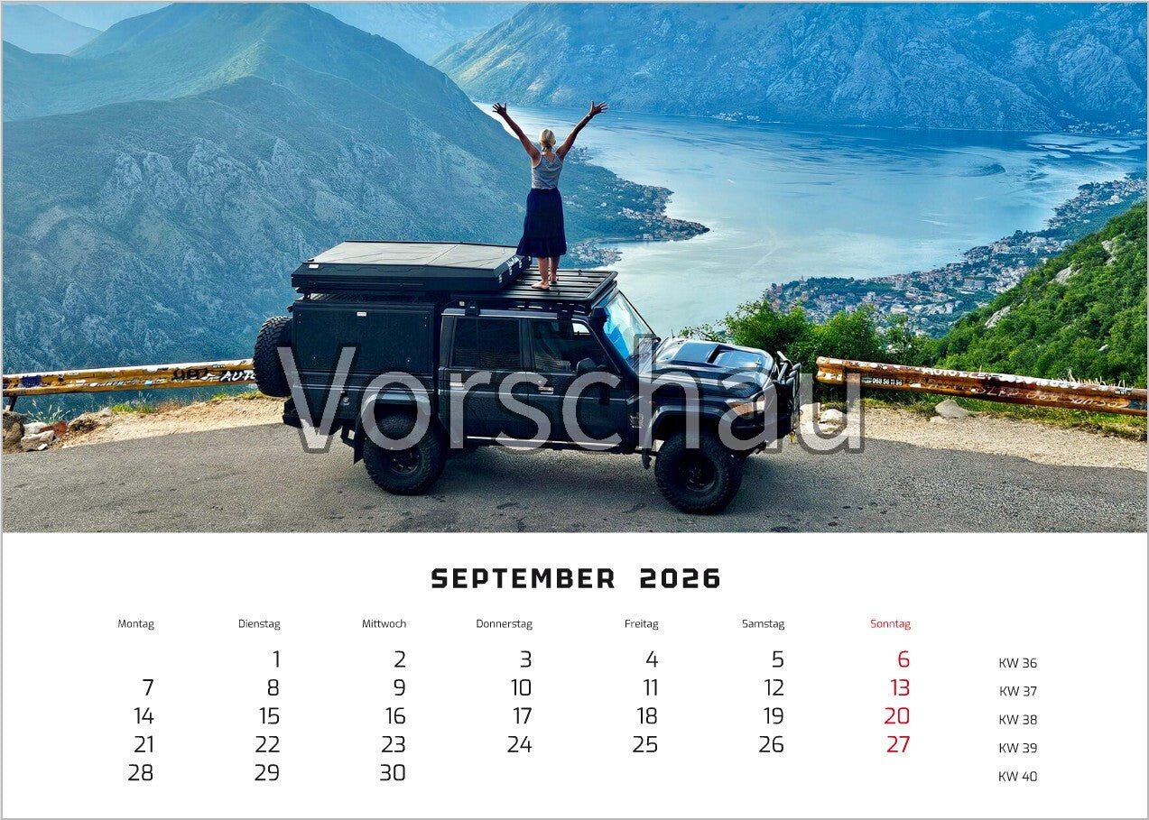 Tom's Kalender Quer Semtember