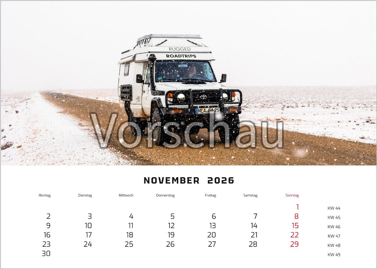 Tom's Kalender Quer November